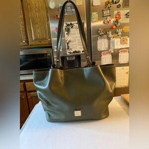 DB Flynn Green Saffiano Leather Shoulderbag Satchel